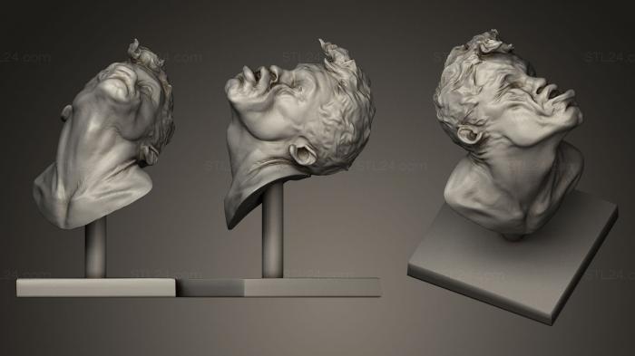 Бюсты и головы античные и исторические (Вой, BUSTA_0071) 3D модель для ЧПУ станка